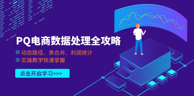 （14240期）PQ电商数据处理全攻略，动态路径、表合并、利润统计，实操教学快速掌握-牛马资源