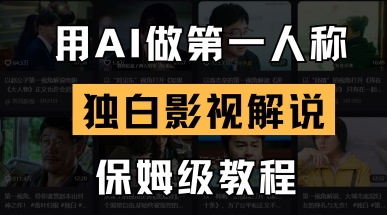 用AI做第一人称独白影视解说，手把手教学，保姆级教程-牛马资源