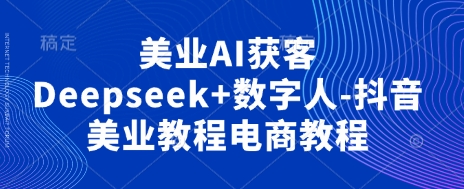 美业AI获客Deepseek+数字人-抖音美业教程电商教程-牛马资源